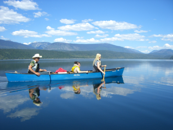 Canoeing in Wells Gray